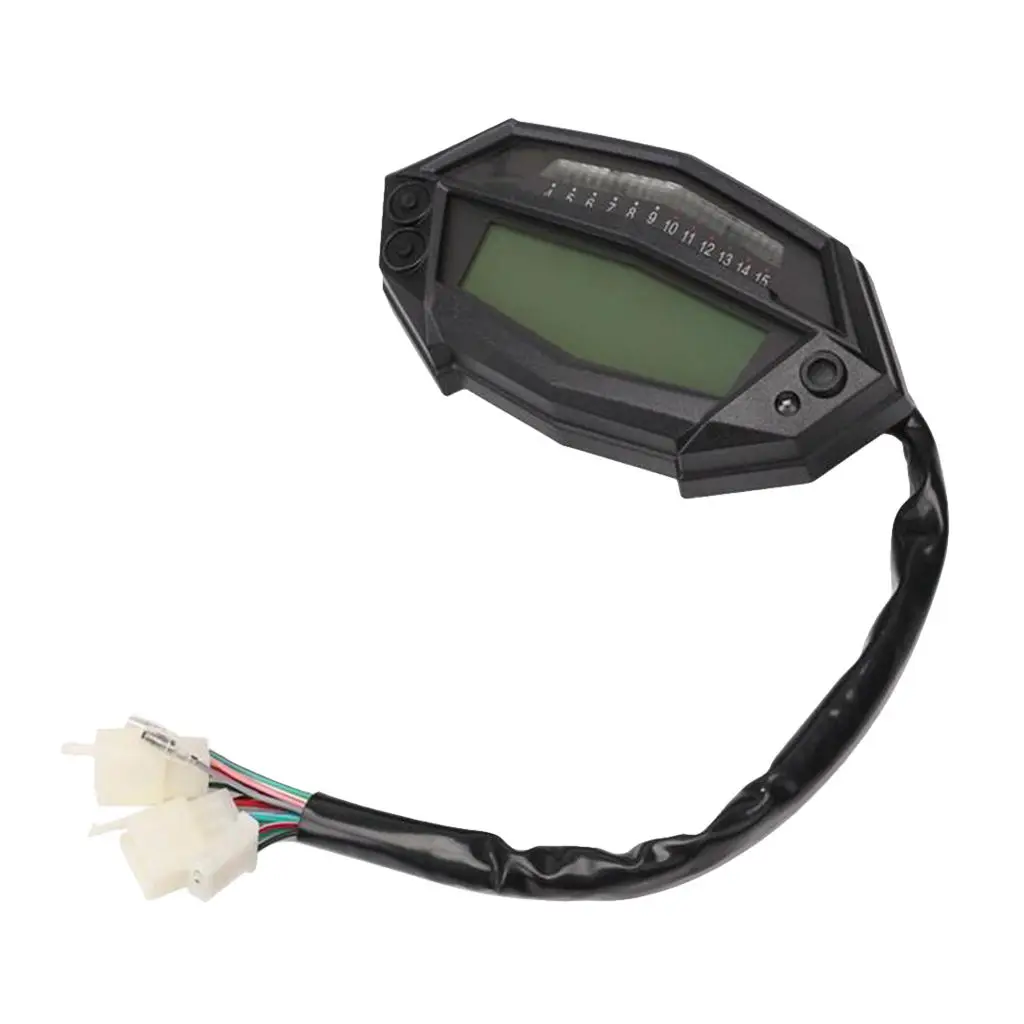 Universal Motorcycle All-in- Odometer Speedometer Tachometer Meter Gauge