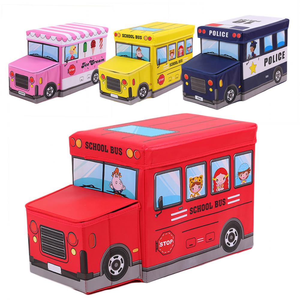 red bus toy box