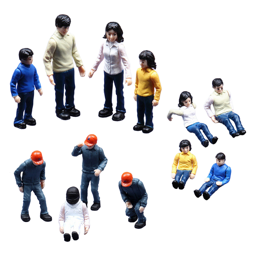 Tiny 1/32 Diorama Figure People Model Doll for Train Railway Road Park Miniature Scene Decoratiive Accessories
