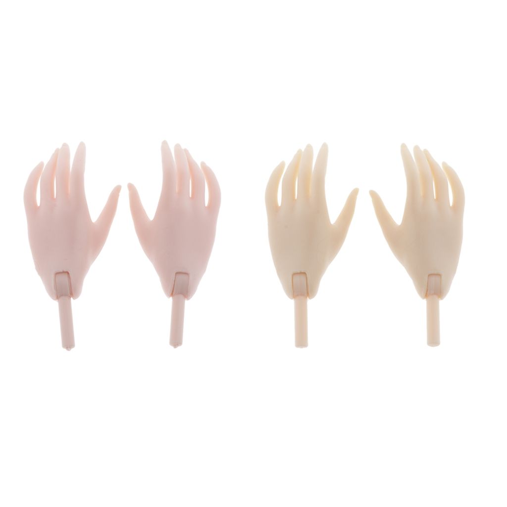 Flexible Jointed Hands Doll Body Accessory for 1/4 BJD SD Doll White/Yellow Skin