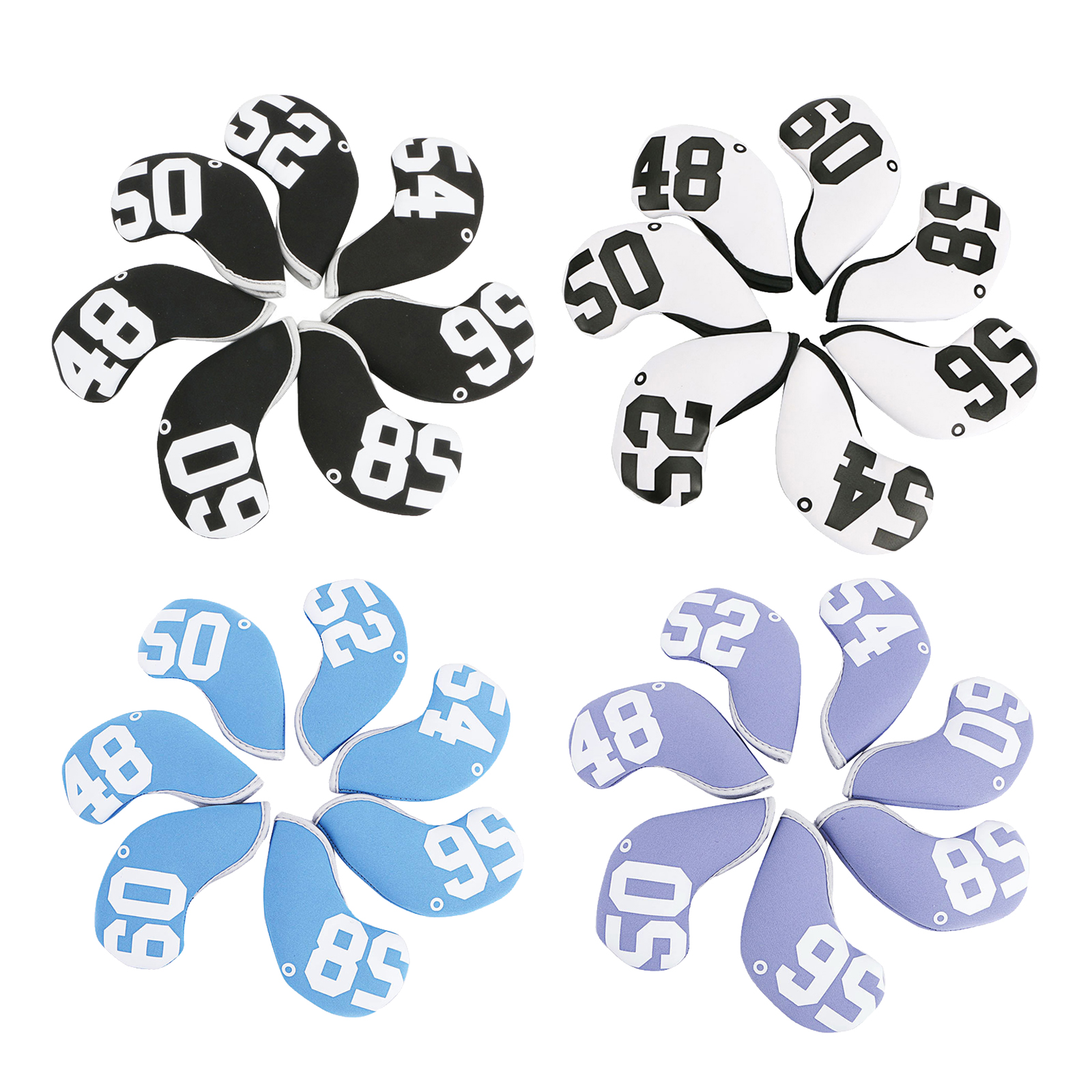 10Pcs Number Golf Iron Head Covers Iron Headovers Wedges Covers Golf fan supplies 48° 52° 56° 60°