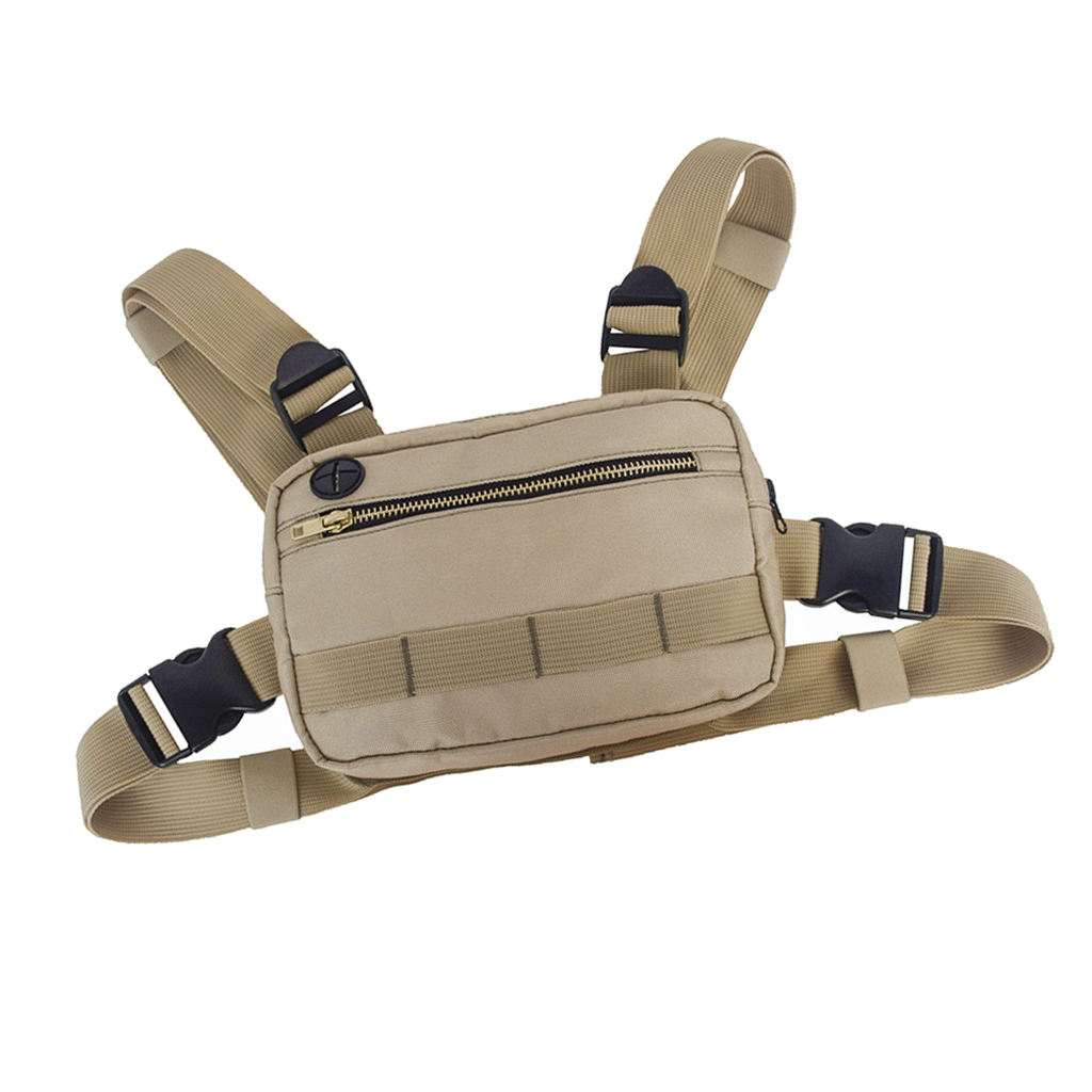 Running Chest Bag Streetwear Shoulder Front Pack Hiking Camping Phone Holder