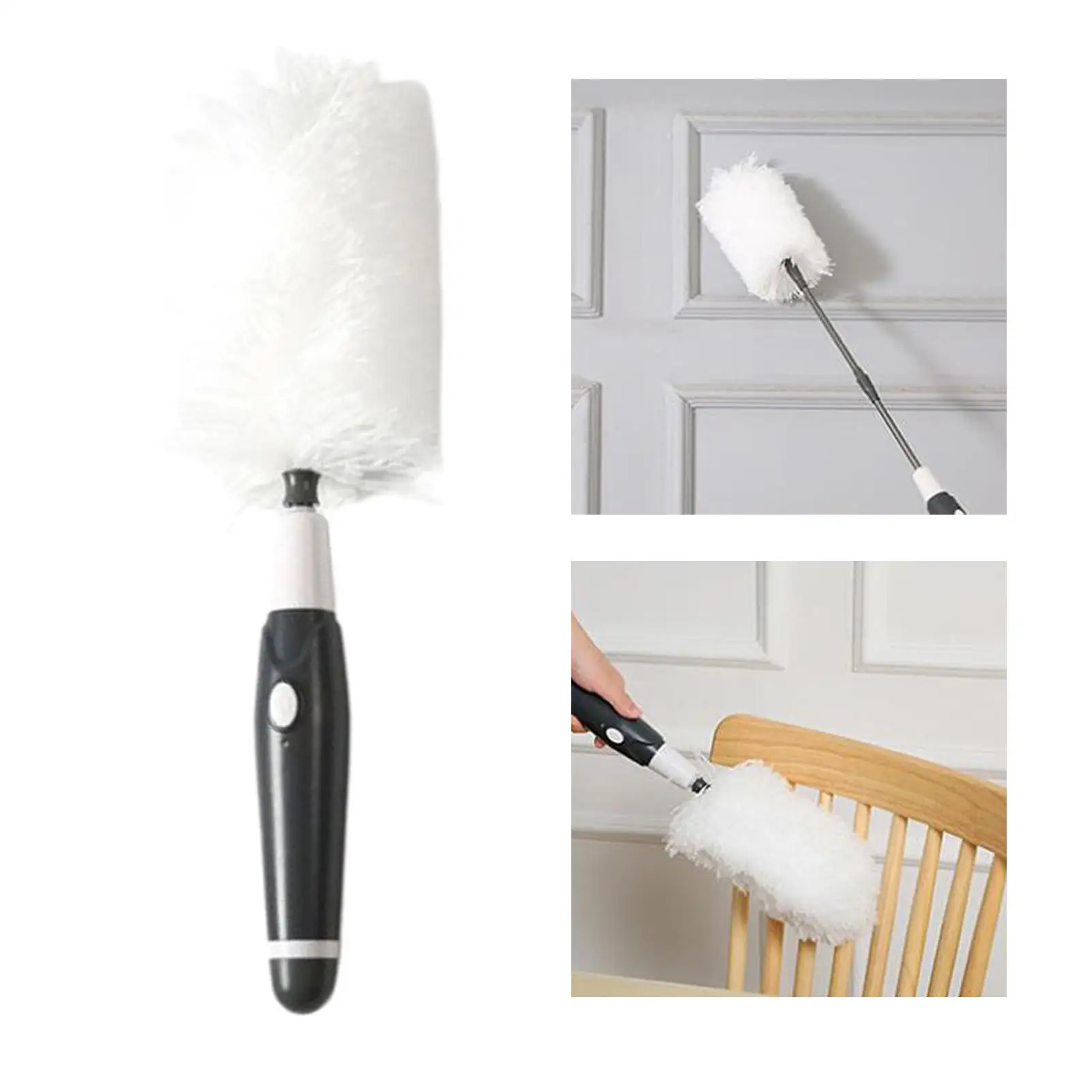Retractable Dust Remove Brush Telescoping Extension Pole USB 12W Hand Duster Dust Collector Household Brush for Ceiling Fan Cars