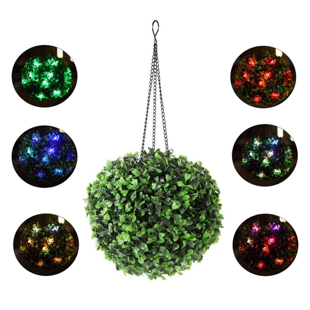 Waterproof Solar Grass Ball LED Hanging Light Garden Lantern Backyard Patio