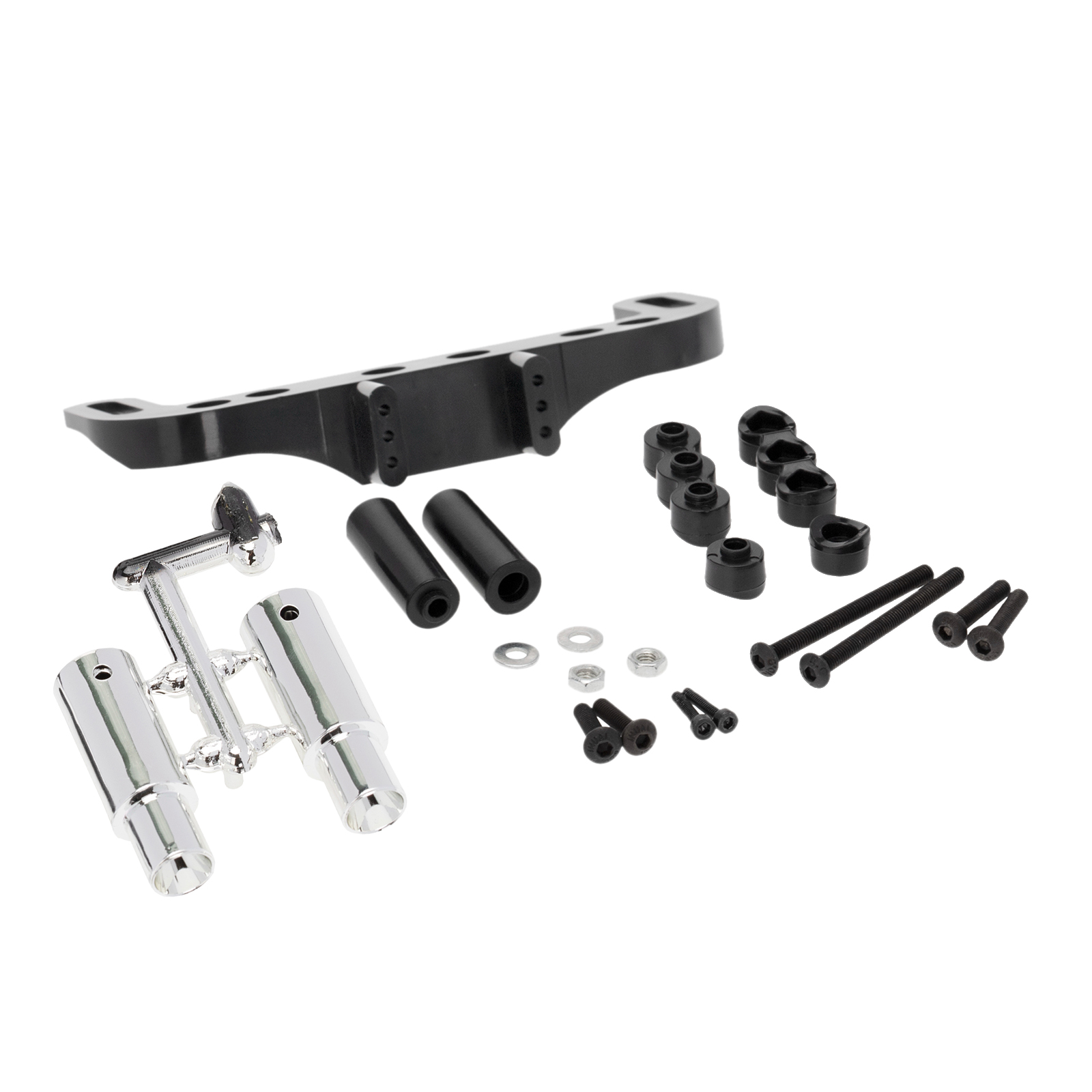 Durable Exhaust Pipe Kit License Plate Frame for 1/10 RC Car Accessories