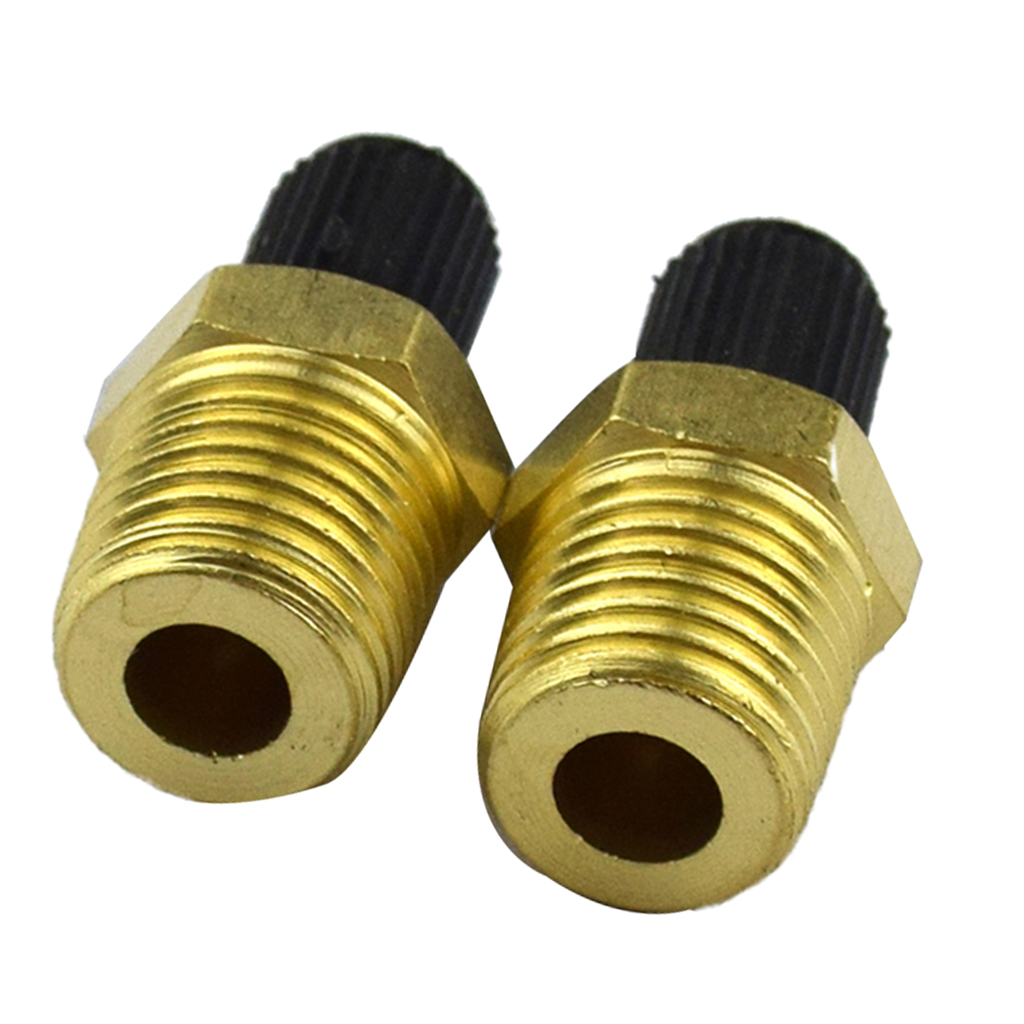 Pair 1/4 NPT Nickel Plated Brass Air Compressor Tank Fill Valve Schrader High Quality Brass Rustless and Sturdy