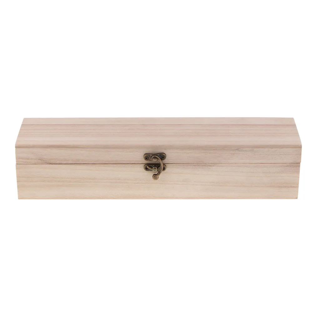 Plain Wooden Rectangular Box with Magnetic Fastener 