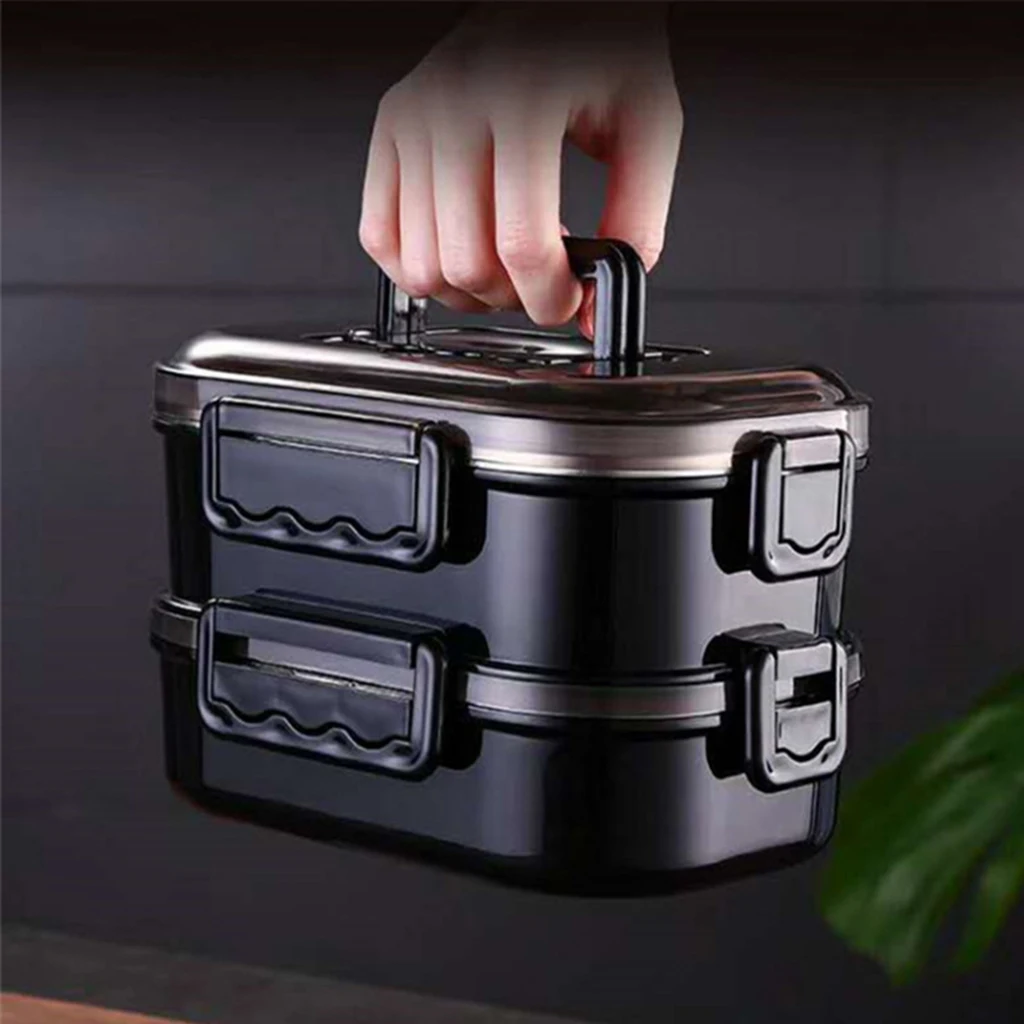 304 Stainless Steel Bento Box Lunchbox Snack Container Lunch Box BPA Free Leakproof Storage Box Cookware for Office Student