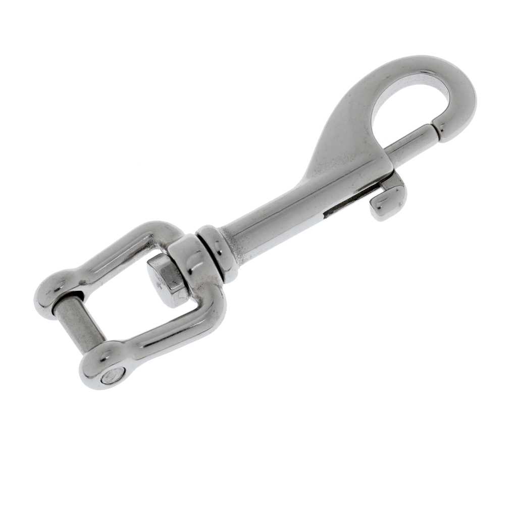 316 Stainless Steel Dive Clip Swivel Eye Shackle Bolt Snap for Scuba Diving Accessories BCD or Harness D-Ring