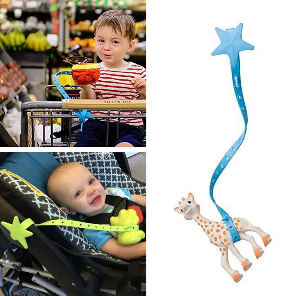 best baby stroller accessories	 Baby Stroller Hook Silicone Star Pacifier Chain Non-Toxic Teether Strap Kids Toy Holder Organizer Stroller Accessories hot mom baby stroller accessories