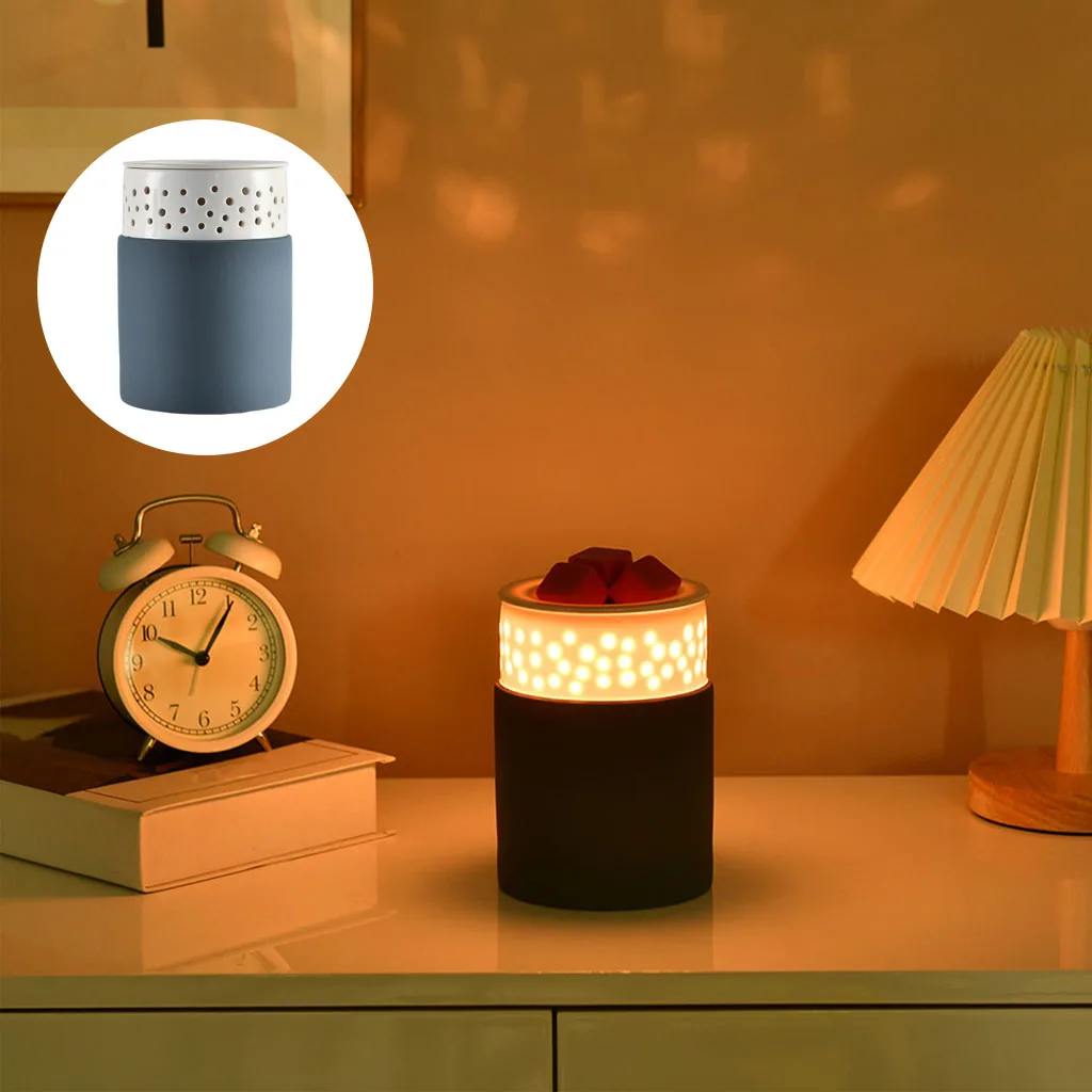 Ceramic Electric Wax Melt Warmer Night Light Lamp Fragrance Candle Decorative Aroma Scented Oil Warmer for Office Living Room