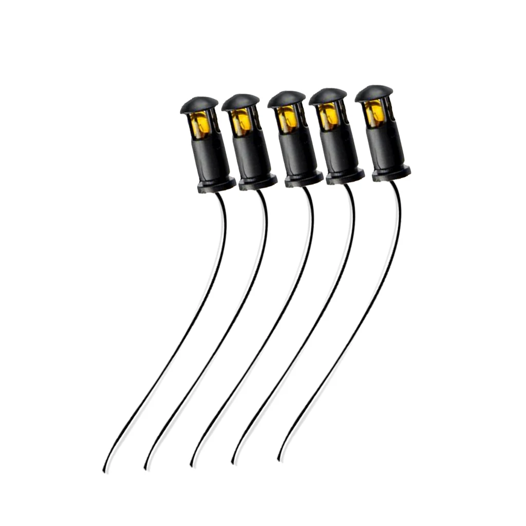 5 Pcs. 6V Model Building Street Lights Lighting Lamps Gauge H0, Yellow