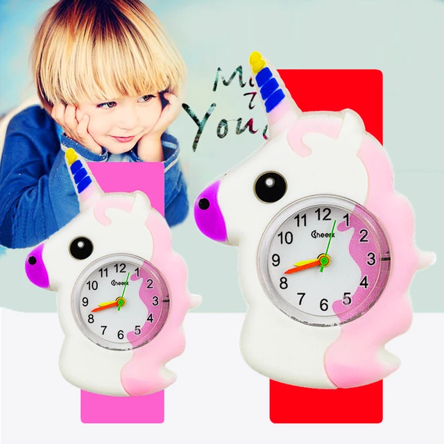 Novedad de 2021! Reloj de juguete para bebé estilo Pony, reloj de  unicornio, pulsera para niños, juguete para bebé, niña bonita de 1 a 12 años,  relojes Slap para niños, regalo Gao