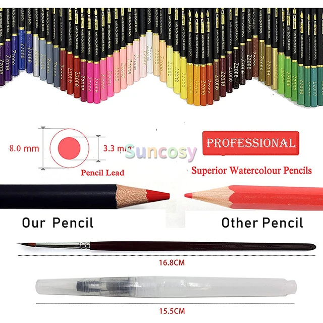 ZZONEART 72 Meilleur Crayons de Couleurs Outils, Sets de dessin de bois en  Zipper Pencil Case-Coffret de kit professionnel - Cadeau Ideal pour Adultes  et Artistes. : : Fournitures de bureau