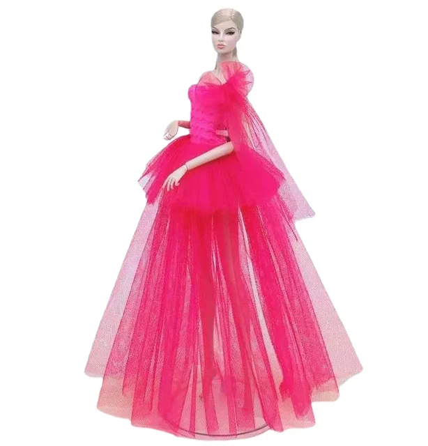 Mattel Barbie Roupas Anos 90 VESTIDO CURTO ROSA NEON Roupa Moda 11 Boneca  Jenny