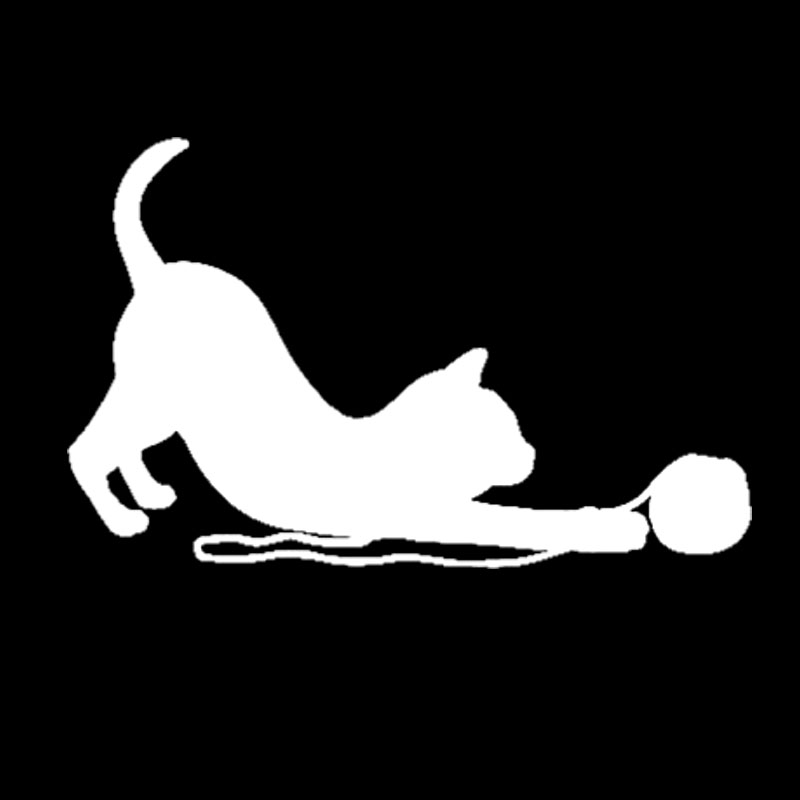 Auto Aufkleber Kreative Aufkleber Katzen Spielen Garn Ball Haustier Katze Aufkleber Auto Dekoration Wasserdicht und Sonnencreme PVC 14*9cm – Detail 2