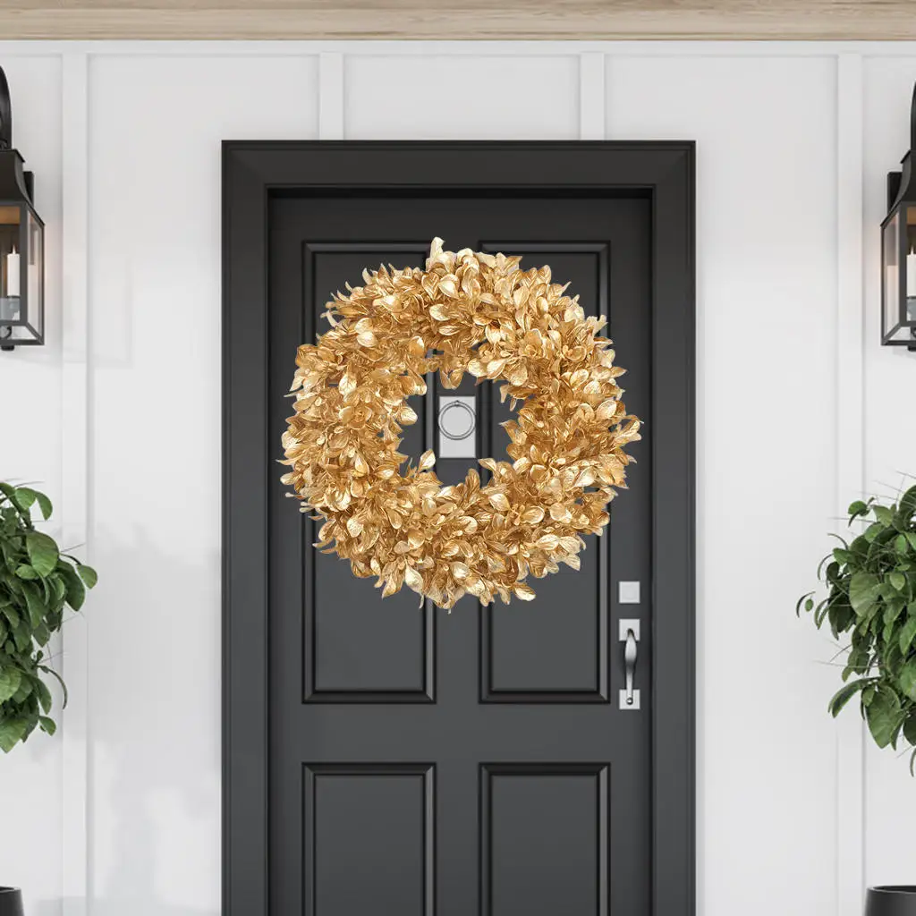 16 Inch Front Door Wreath Artificial Jasmine Leaves Christmas Wreaths Wedding