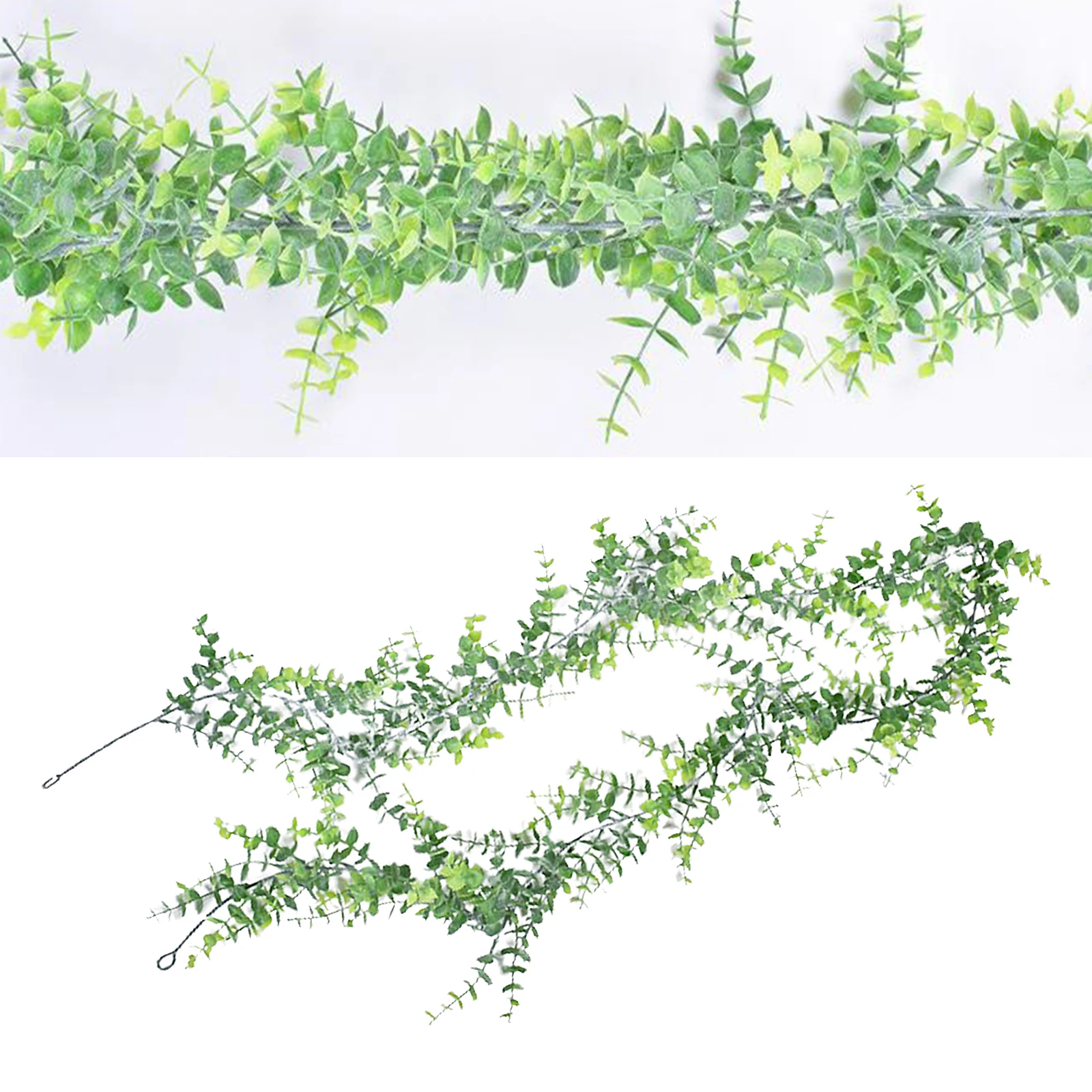 Artificial Eucalyptus Greenery Vines Hanging Plant for Wedding Powder Green