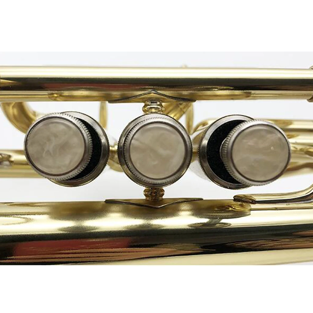 9pcs/pack Trumpet Cornet Palm Key Buttons Mica Inlays for Trumpet Parts