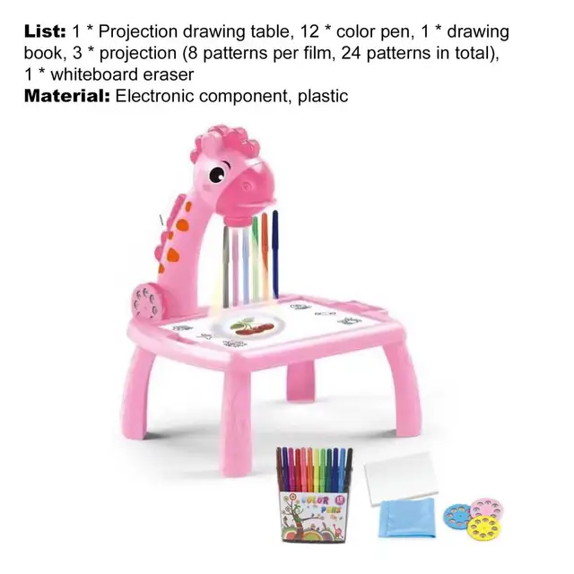 Traço educacional e desenhar projetor brinquedo pintura brinquedo desenho  jogo de tabuleiro plástico projetor pintura brinquedo para crianças criança  idade 3 + - AliExpress