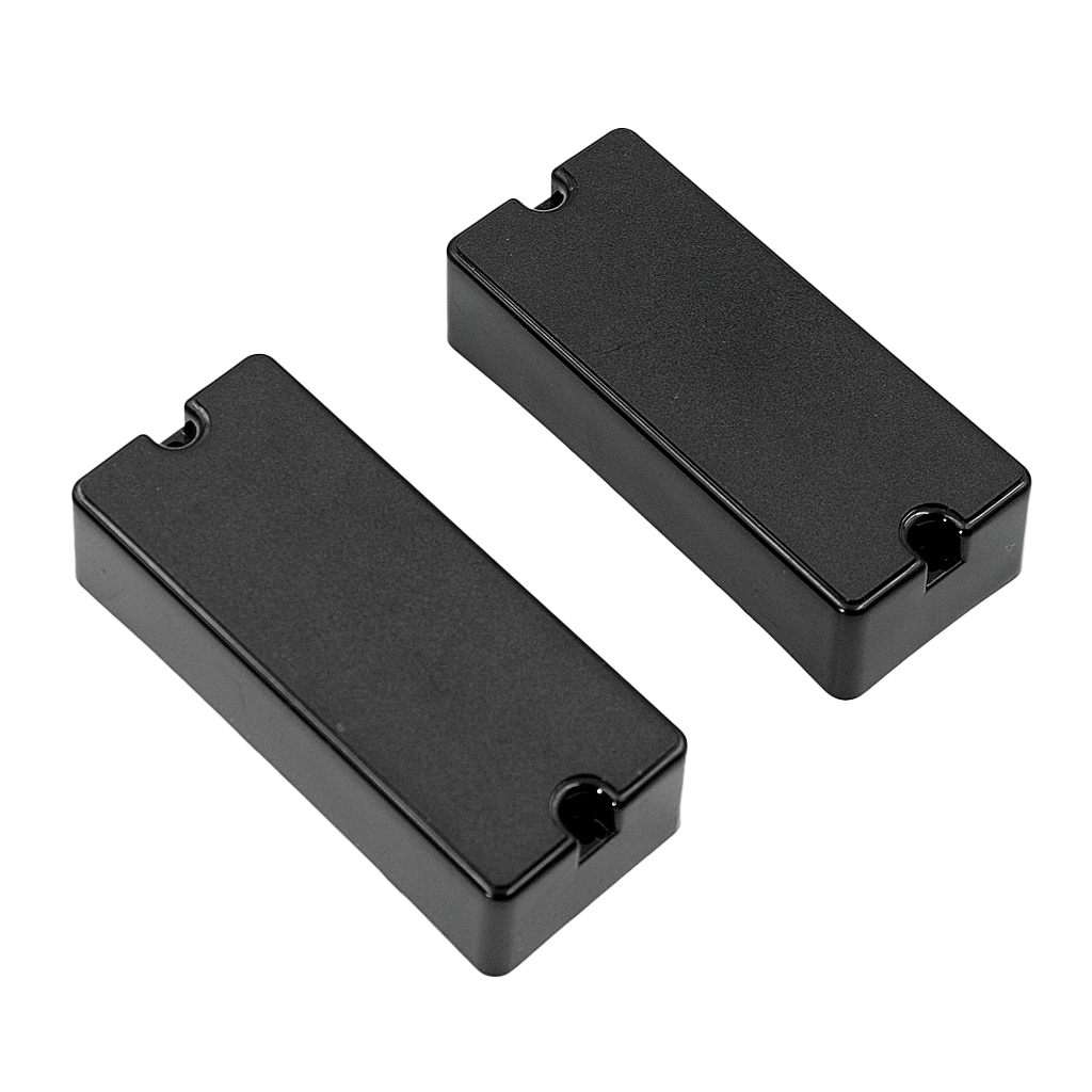 Pack of 2 Open 4 String Bass Pickups Wired Soap Bar Style Musical Instrument Accessory, Black