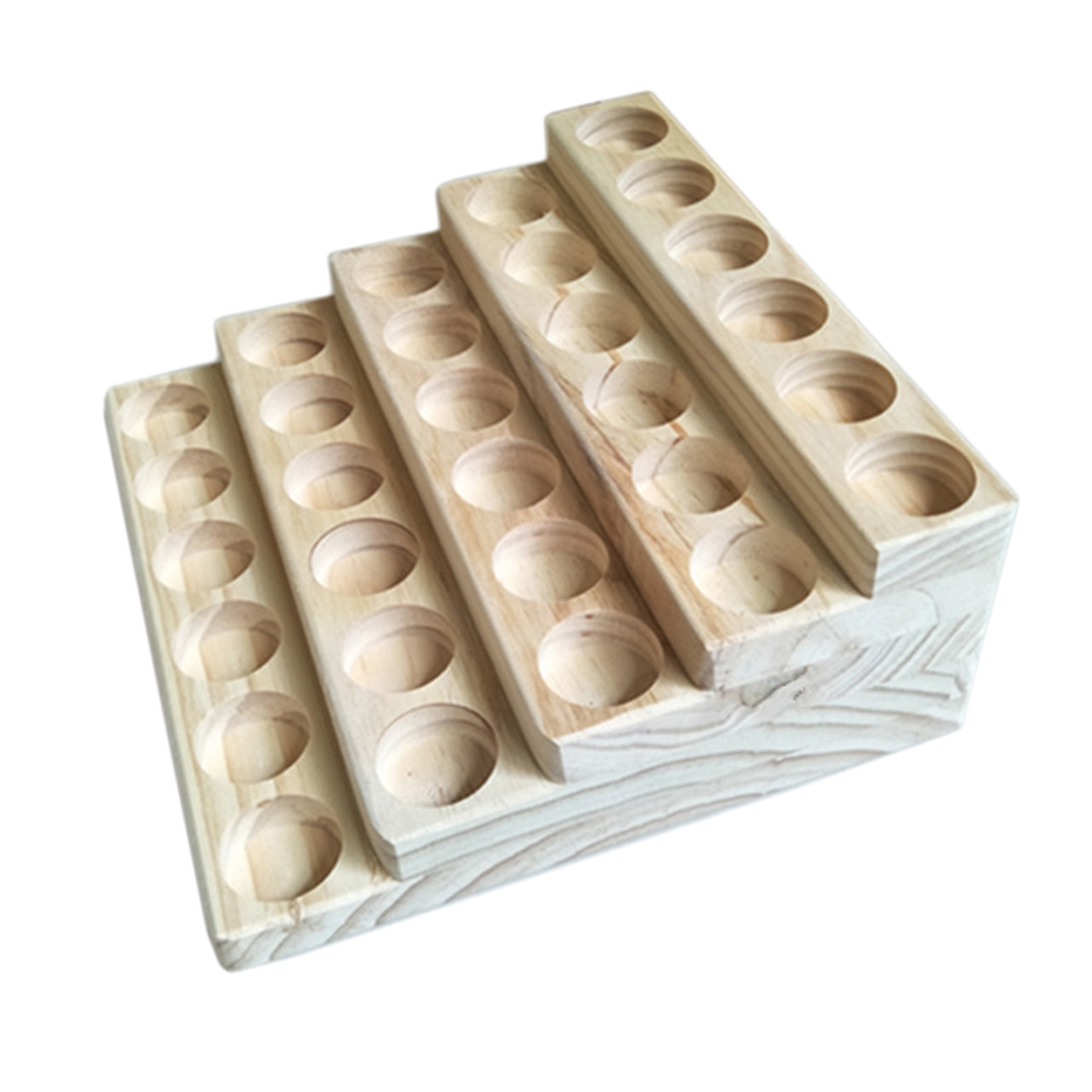 5 Tier Wooden Essential Oils Storage, Organizer Display Stands Rack Holder for