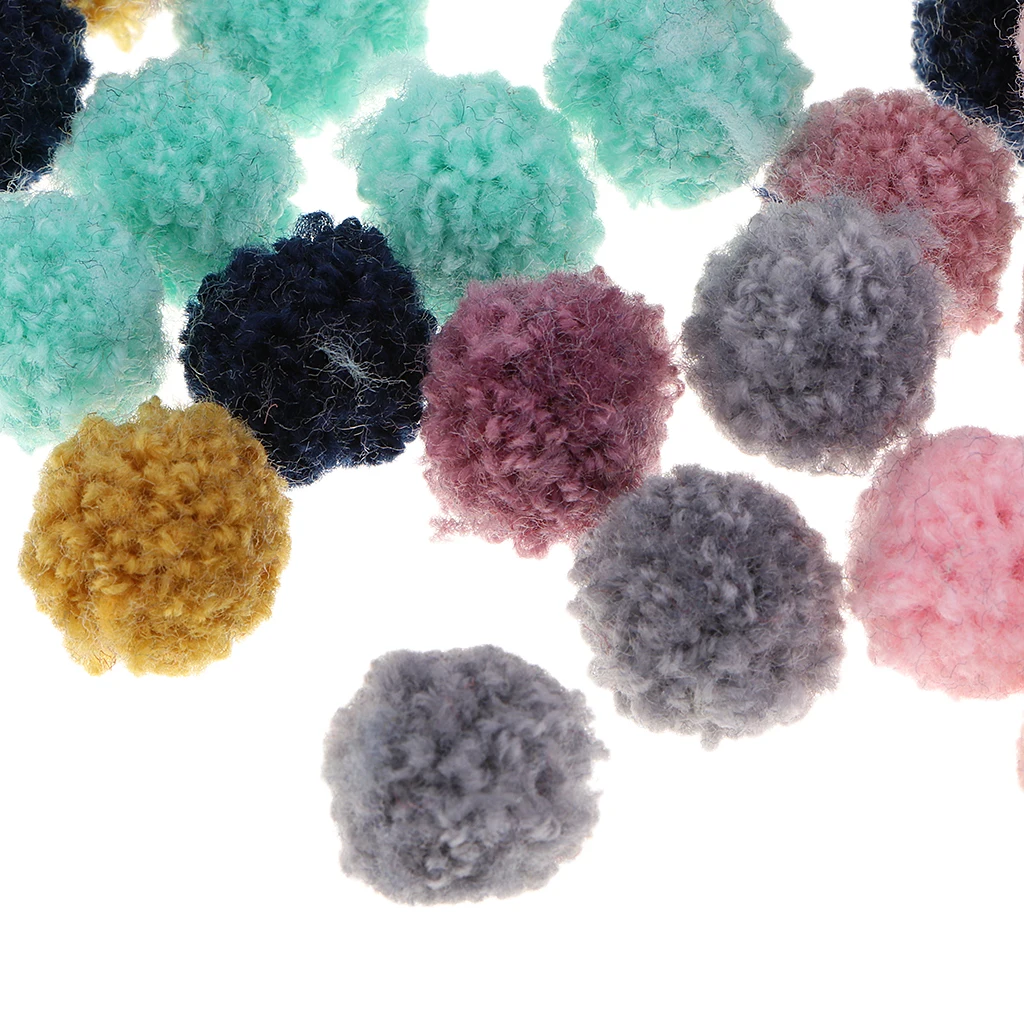Packs of 100 Small Pompoms Craft Fluffy for DIY Pet or Puppy Decorations
