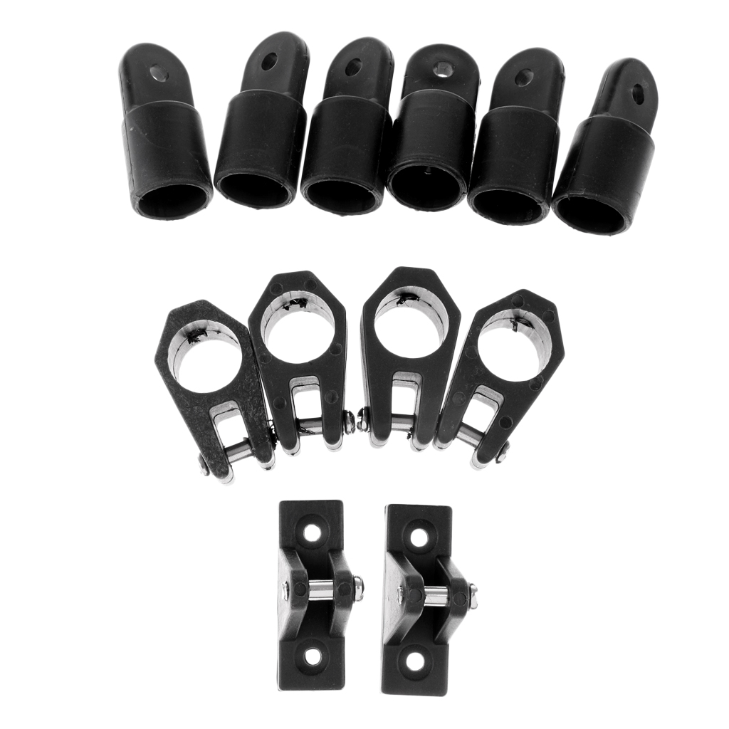 12pcs 7/8 Inch 22mm Bimini Top (3-Bow/4-Bow) Nylon Boat Jaw Slide, Cap Eye End,