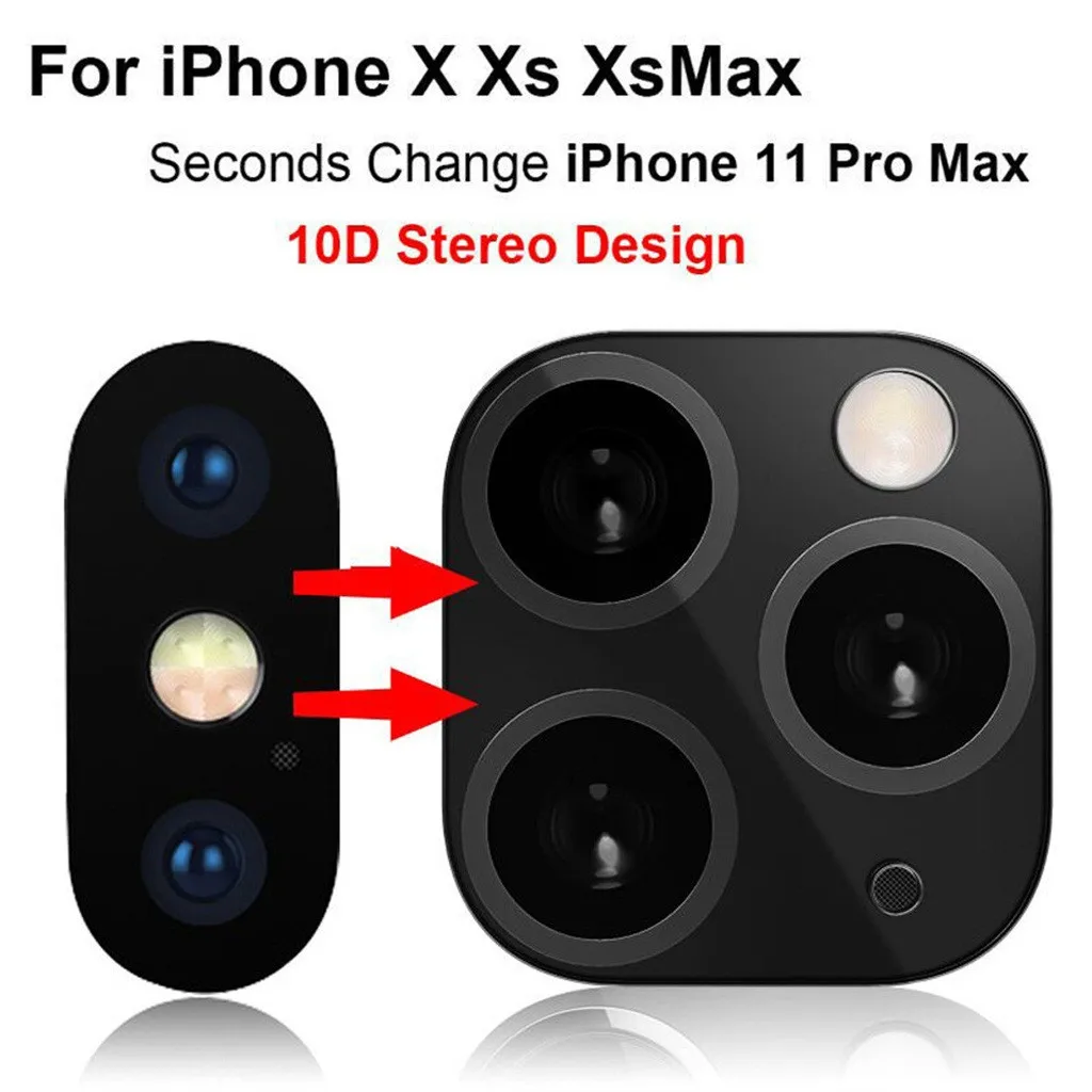 Camera Lens Film for IPhone X/XS Seconds Change Protector Ring Cover To For IPhone 11 Pro MAX Back Camera Lens Protector Films sony mobile camera lens