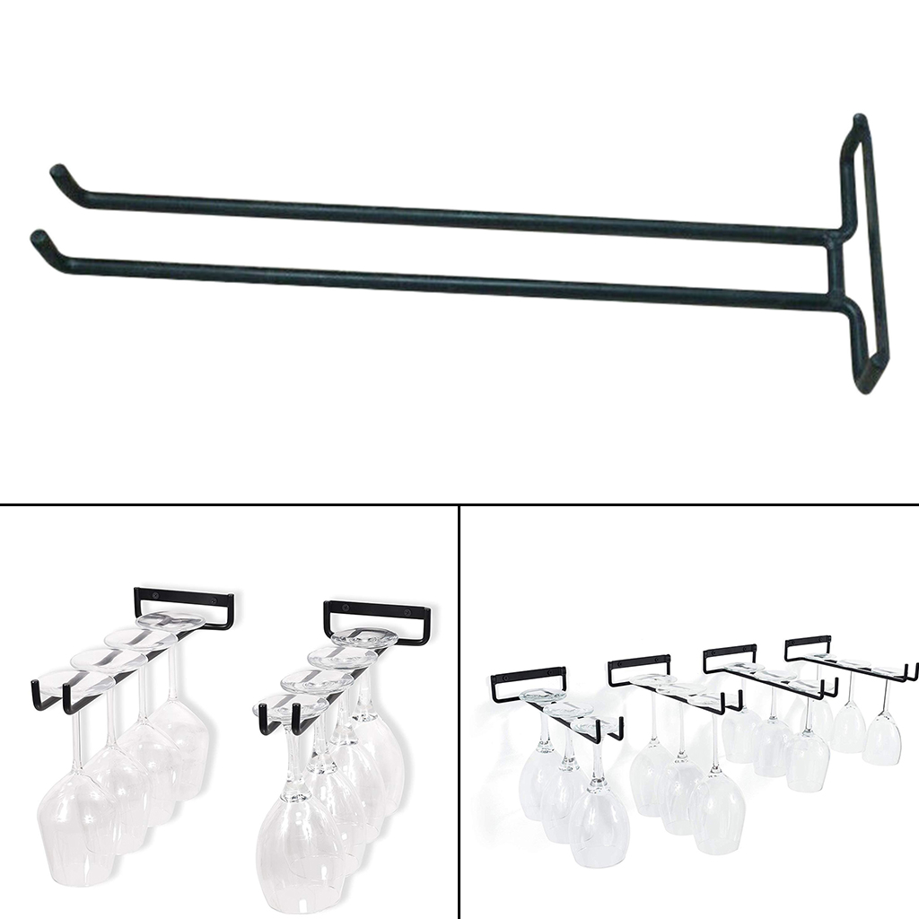 Under Cabinet Wine Rack Glasses Stoage Stemware Red Wine Glass Rack Holder for Bar Kitchen Wine Storage Rack Home Decorations