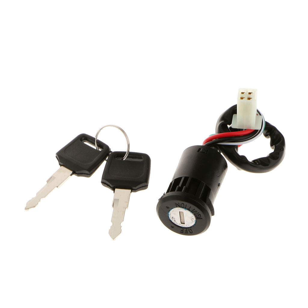KEY IGNITION SWITCH 4 WIRE Mini ATV Quad Pocket Dirt Chopper Bike Scooter