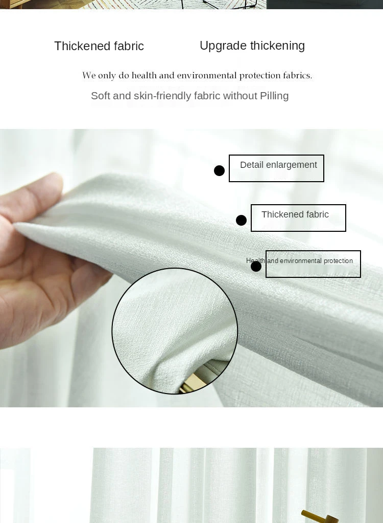 Curtains luxury Velcro Curtain Gauze Shading Free Punch Installation Bedroom Ins Wind Girl 2021 New Bay Window Short Paragraph Luxury Curtains teal curtains