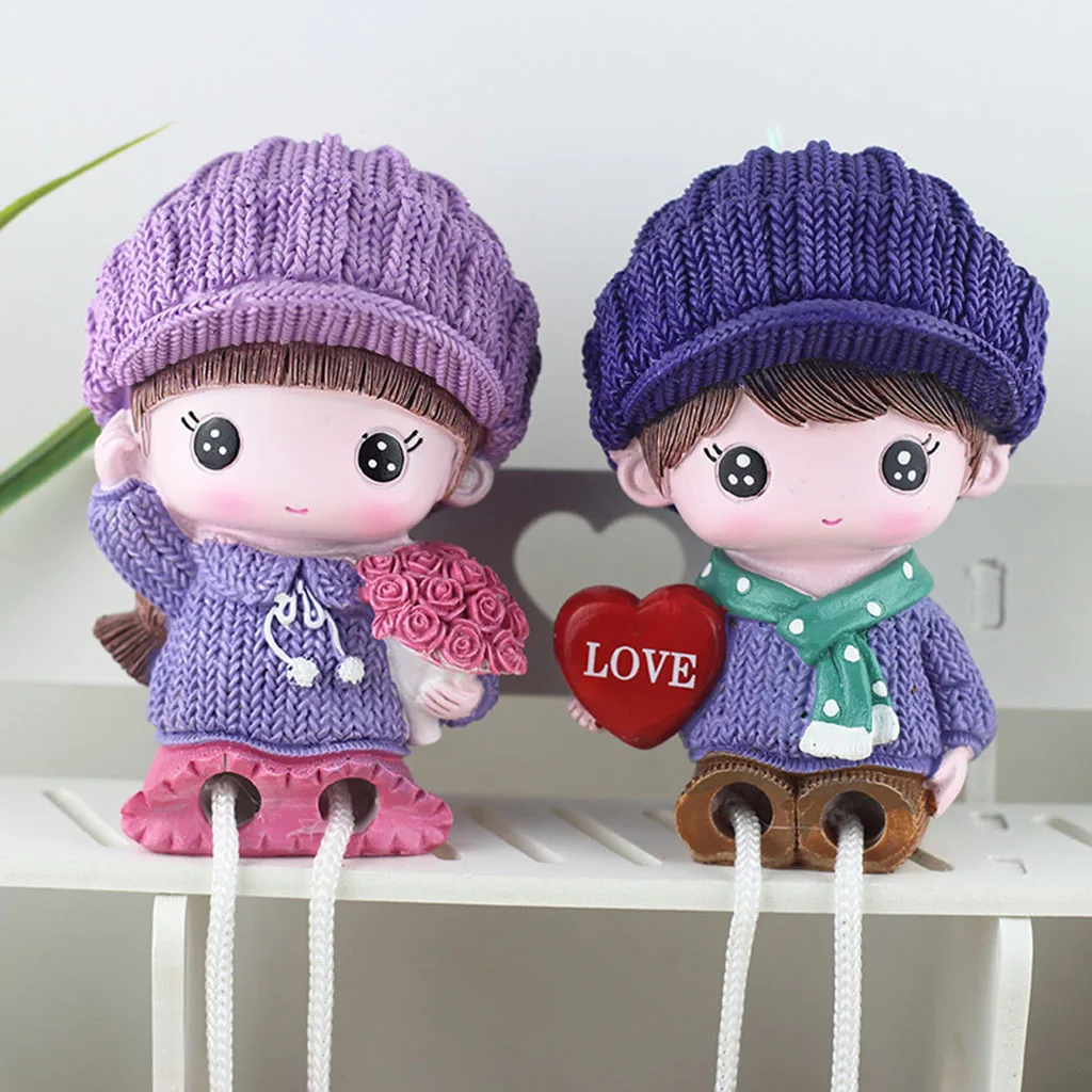 Dangling Figurine Bedroom Hanging Legs Doll Sitter Sitting Lovers Decoration