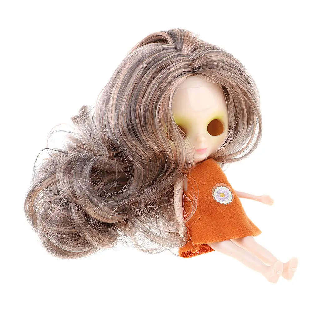 11cm Doll Makeup Faceplate Without Eyeball & Jointed Body for Mini Blythe