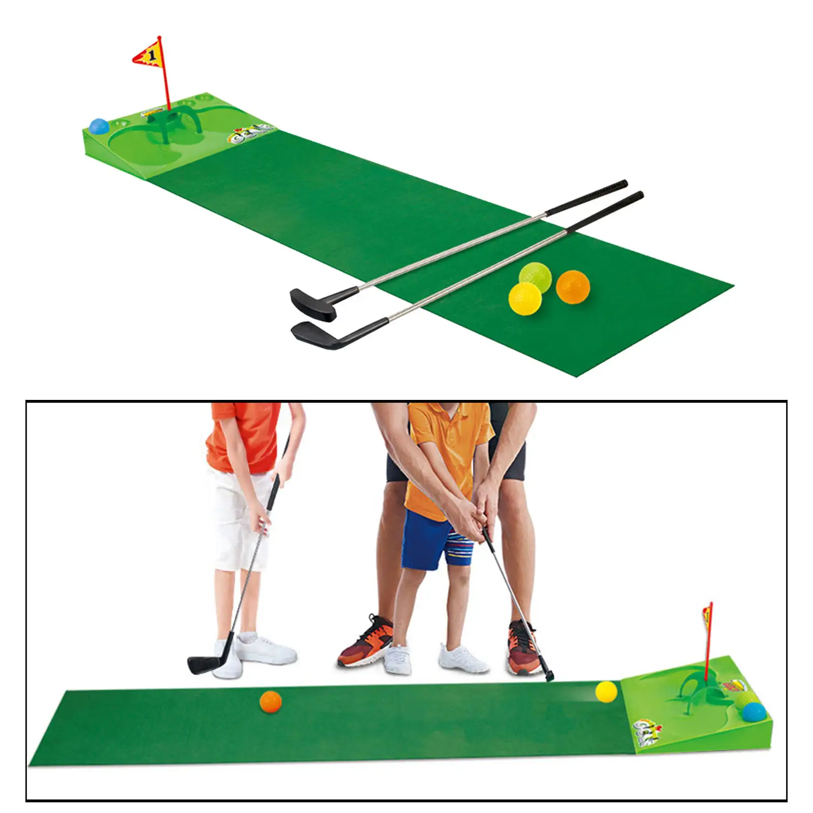 Golf Practice Set Family Plastic Muti-Function Gift Portable Simulation Toy Games Mini Exercise Table for Outdoor Office Kids