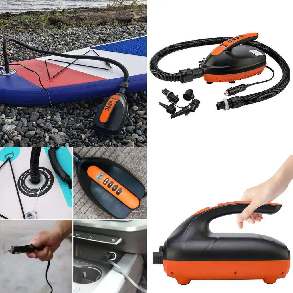 Electric Inflation Pump 12V Quick-Fill Smart Inflate Deflate Air Pump Inflatable Boat Airbed Toys Auto Pump