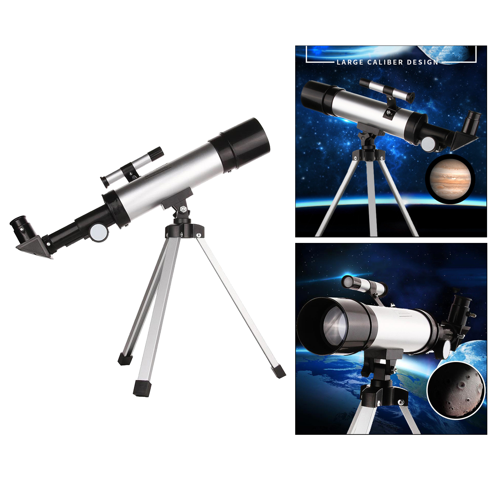 Portable F36050 Astronomical Reflector Telescope with Tripod Night 