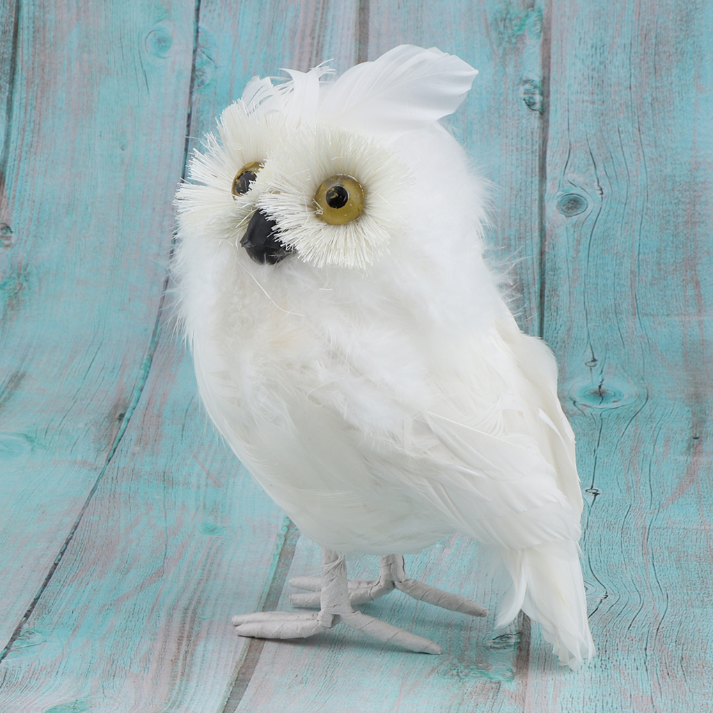Lovely Plush Furry White Owl, Kids Animal Toys Decorative Artificial Animals Model, Gifts