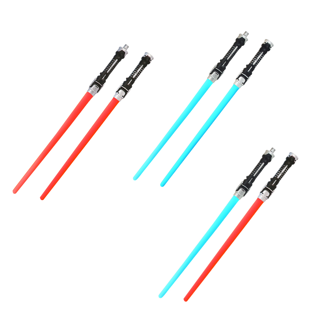 2 Pieces Flashing Light Up Saber Toy with Sound Dress Up Prop for Cosplay