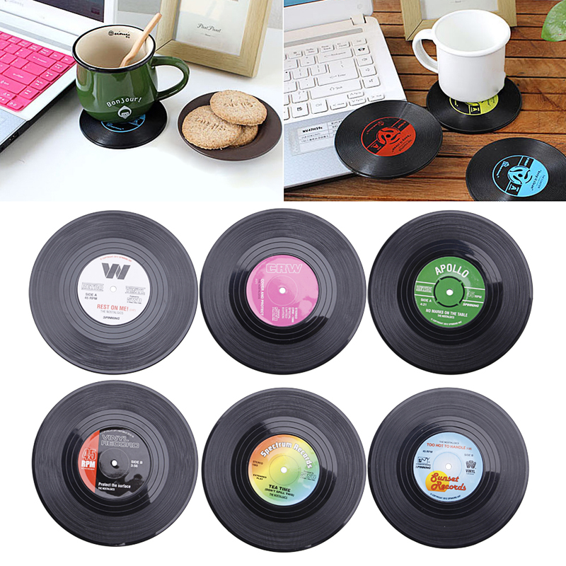 Title 5, Fashion Vinyl Silicone Record Retro Type Drink ...