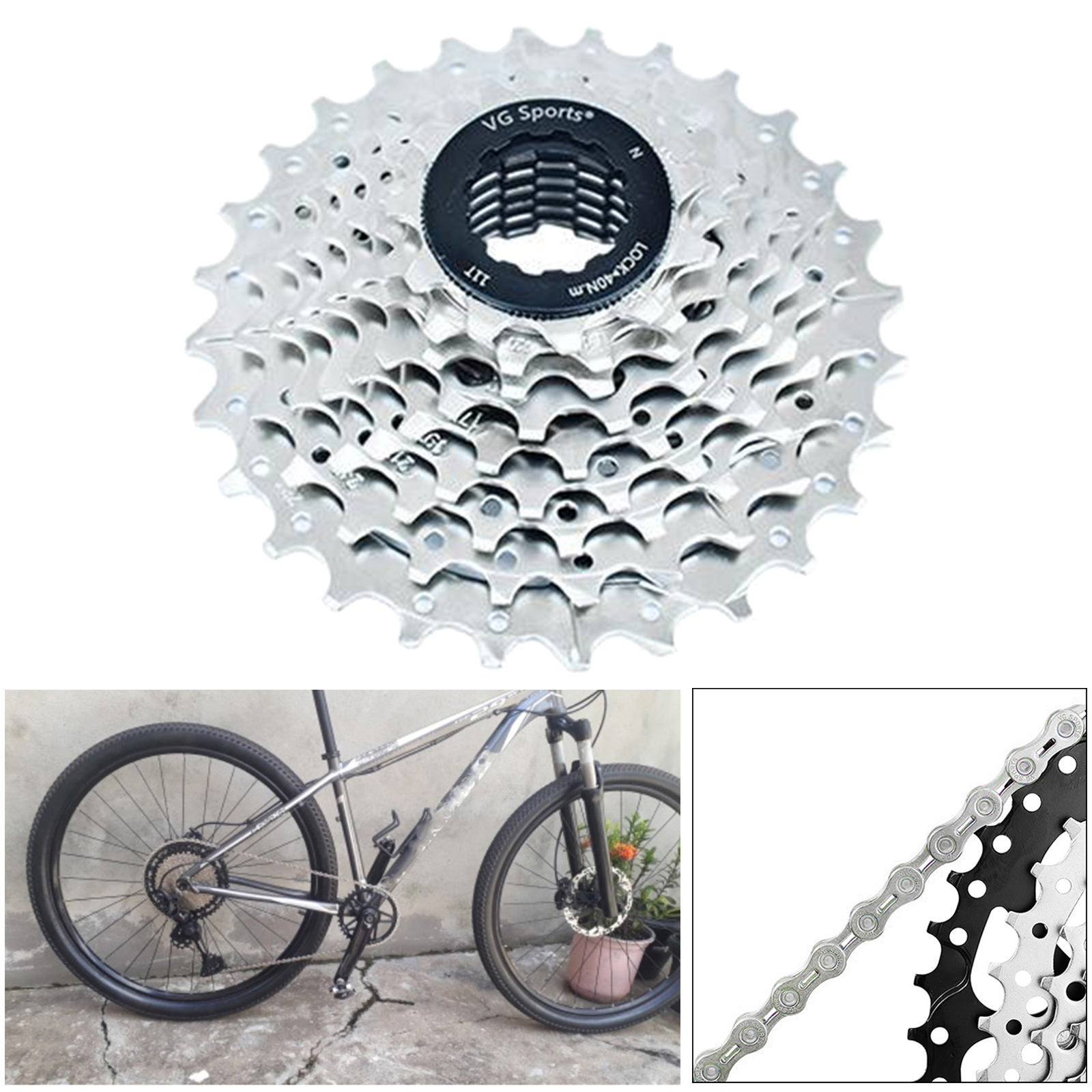 Bike Cassette Freewheel 8 9 10 Speeds 11-25T/46T Teeth Steel Solid Flywheel Sprocket Bike Replacement Cog Freewheel Replacement