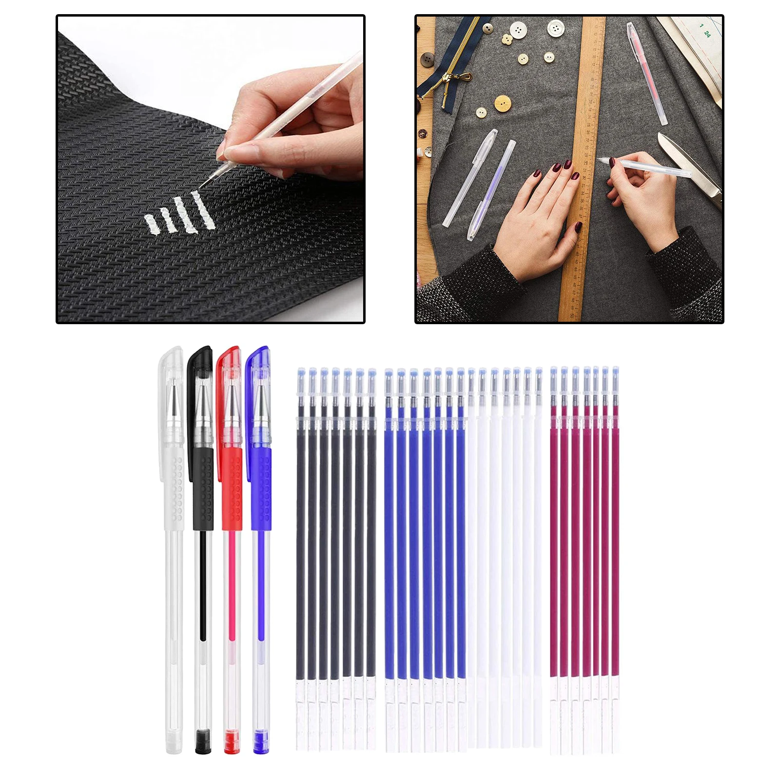 Heat Erasable Fabric Pens with Erasable Pen Refills Fabric Marking Pens Heat