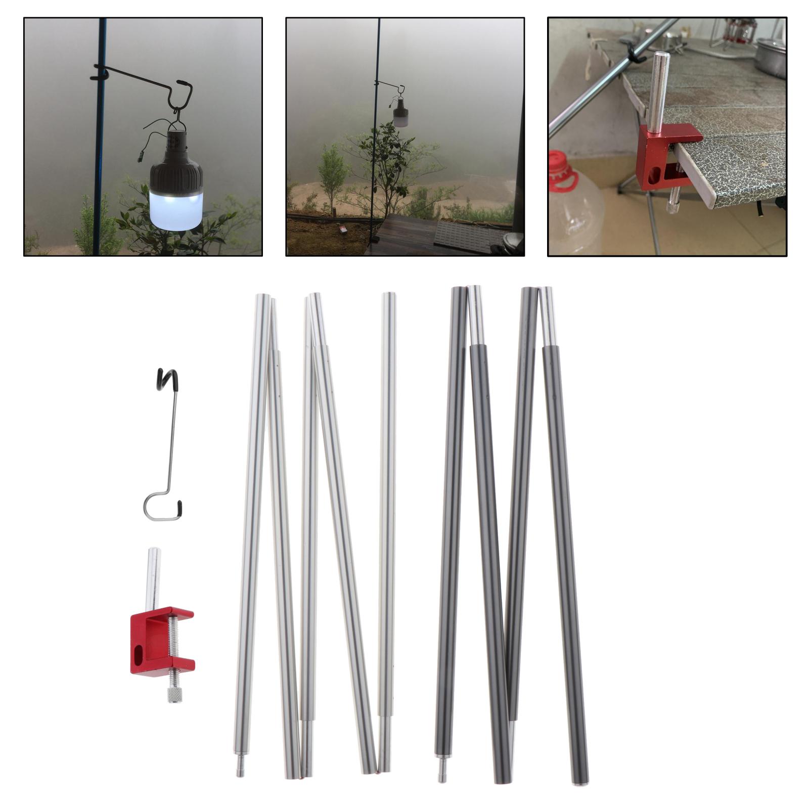 Outdoor Folding Lamp Post Pole Tent Hanging Light Hanger Holder Clip Stand for Camping Hiking Travel Picnic