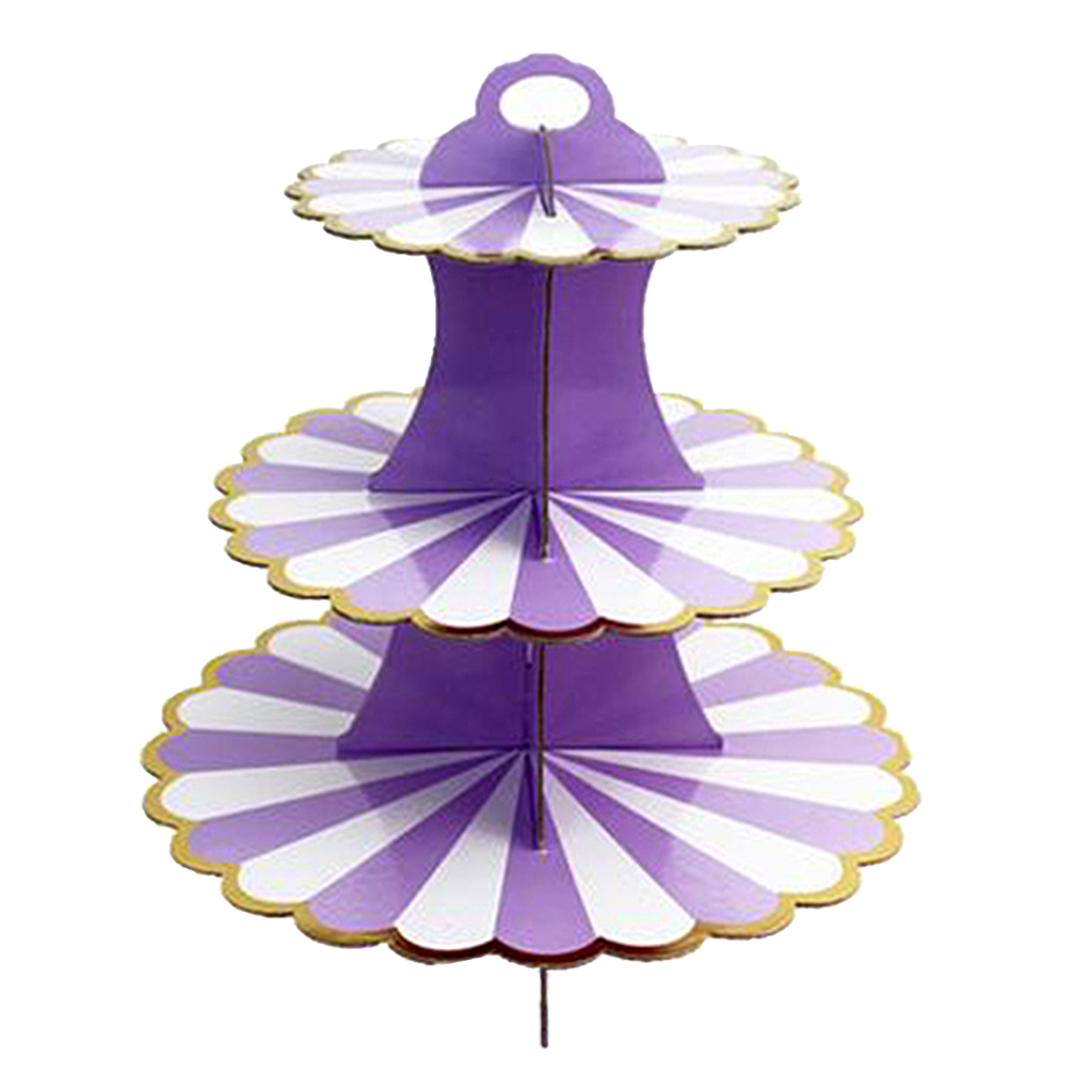 3 Tier Cupcake Stand Cake Dessert Macaron Food Display Tower Holder Receptions Kids Party