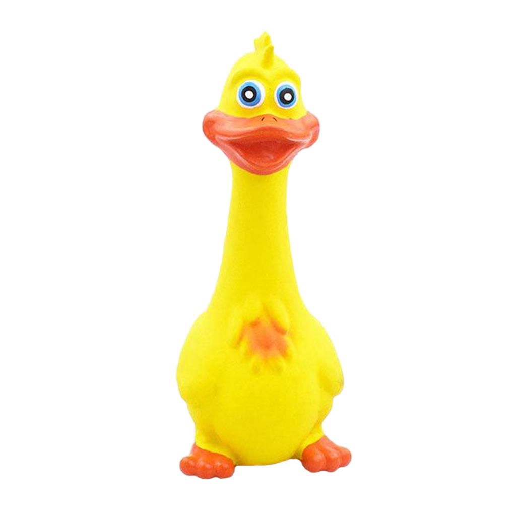 Rubber Chicken Squeeze Chicken, Prank Novelty Toy Screaming Squeaking Rubber Duck Squeaky Dog Toy Treat Bite Toy Gift Pet Chew