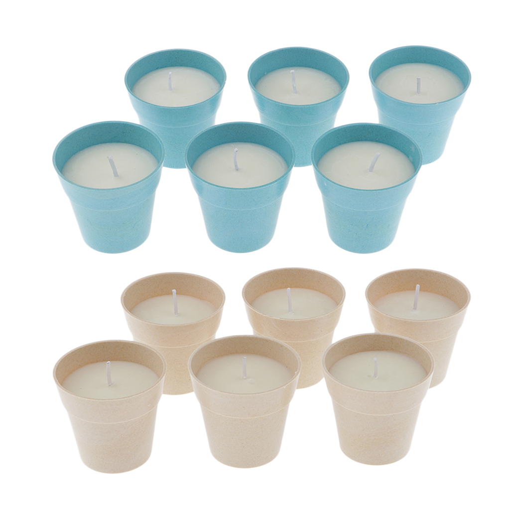 6x Scented Candles Natural Soy Wax Portable Travel Home Candle With Plastic Box
