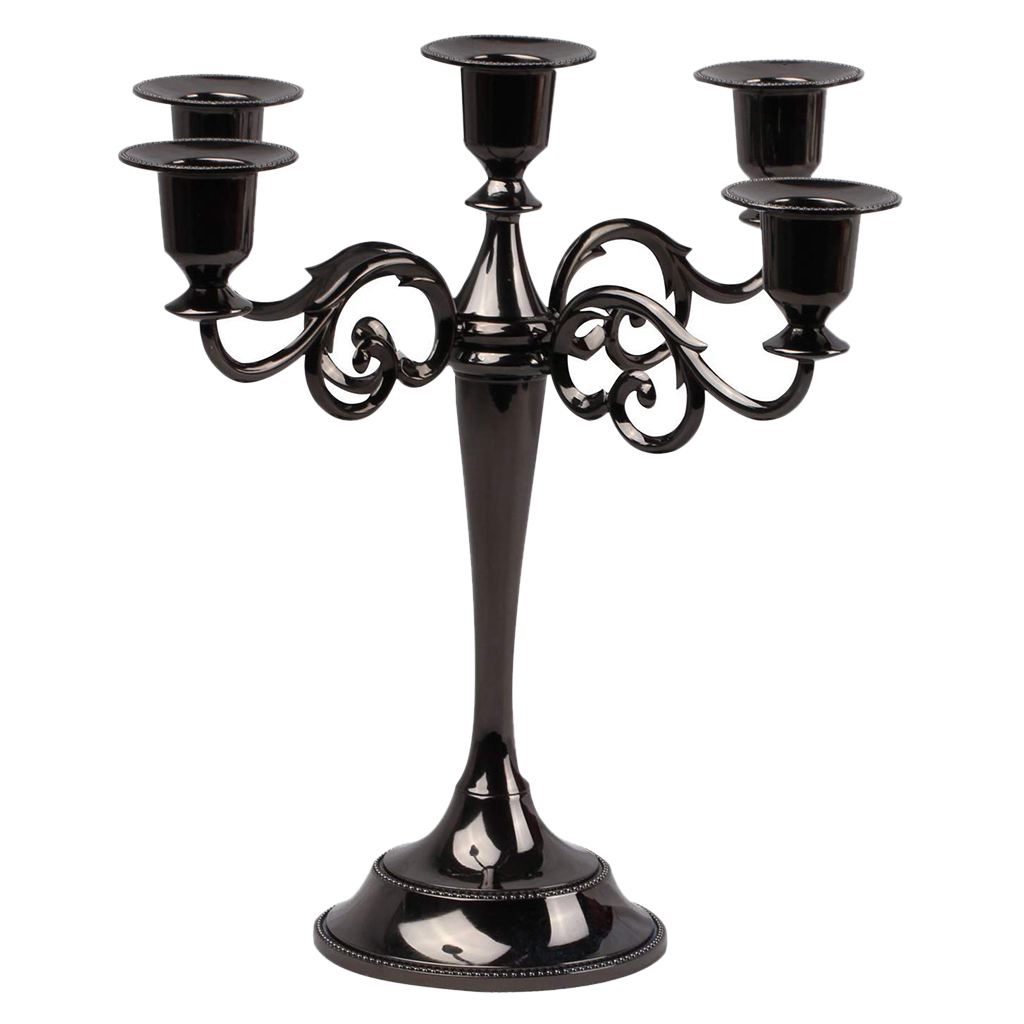 Candlestick With 5 Metal Candles With Candlestick Wedding Candle Holder