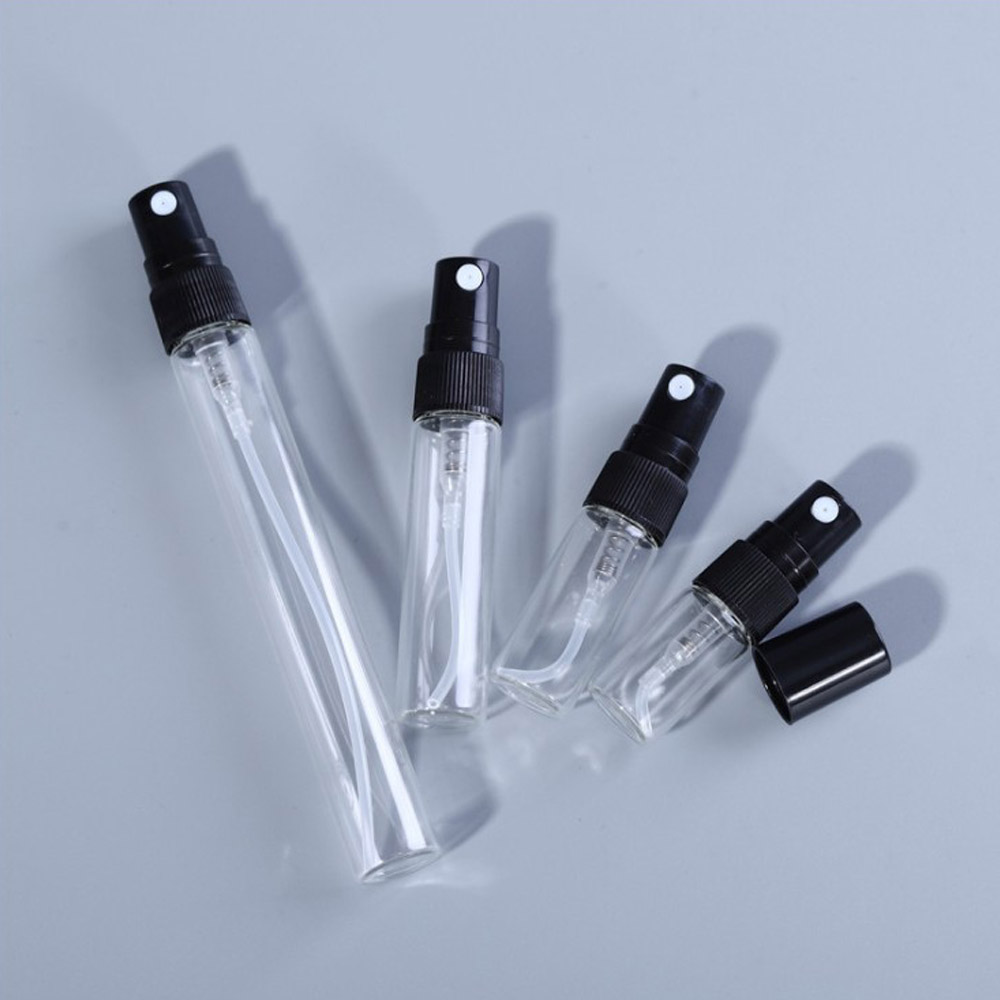 Best of 2 / 3 / 5 / 10ml Portable Glass Perfume Bottle Plastic Atomizer Empty Travel Cosmetic Perfume Container With Black Cap Dropshipping Reviews & Tips