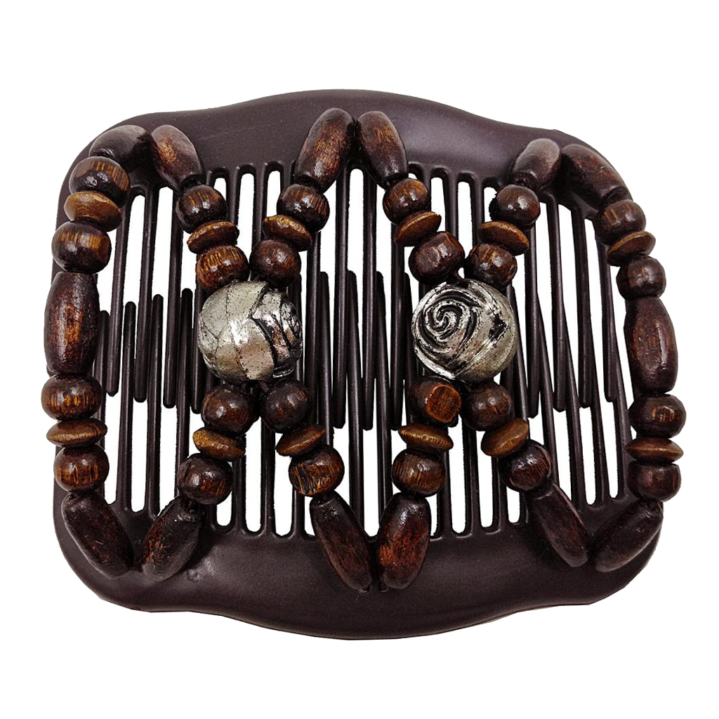 Beaded Double Magic Hair Comb Clips Hair Clip Elastic Comb Comb Side Comb Hair