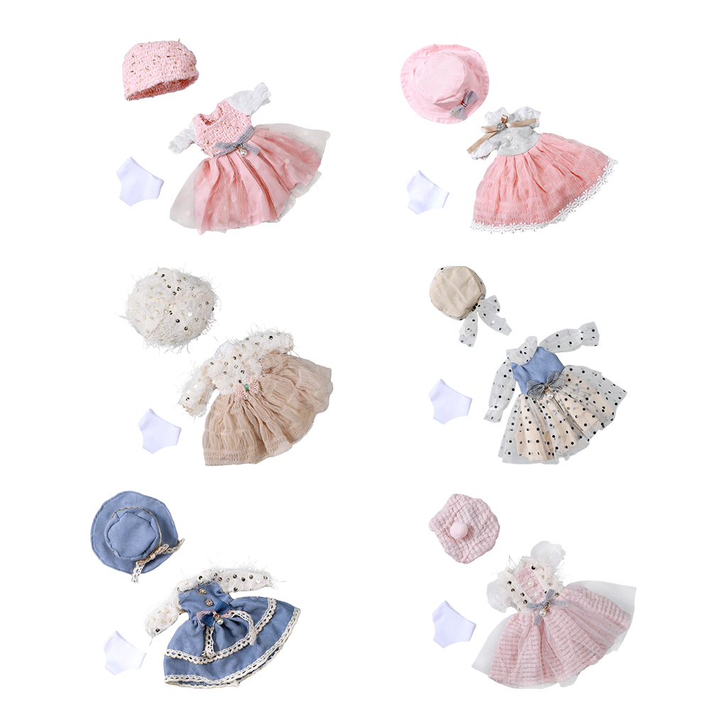 Adorable 12in Girl Doll Dress Clothes 1/6 BJD Baby Doll Matching Outfits DIY